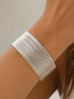 925 Sterling Silver Thick Bracelet Wide Large Cuff Bracelet Bangle Bracelet